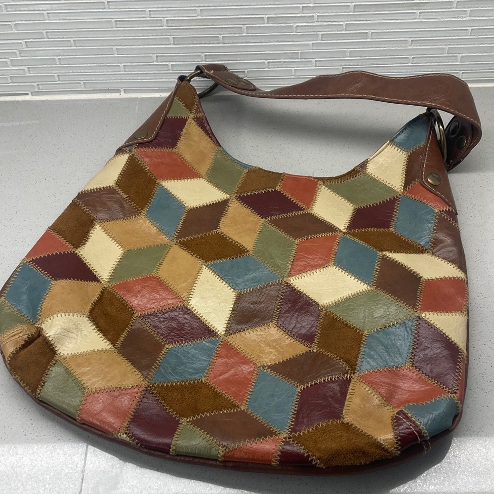 Patchwork Leather Shoulder Bag